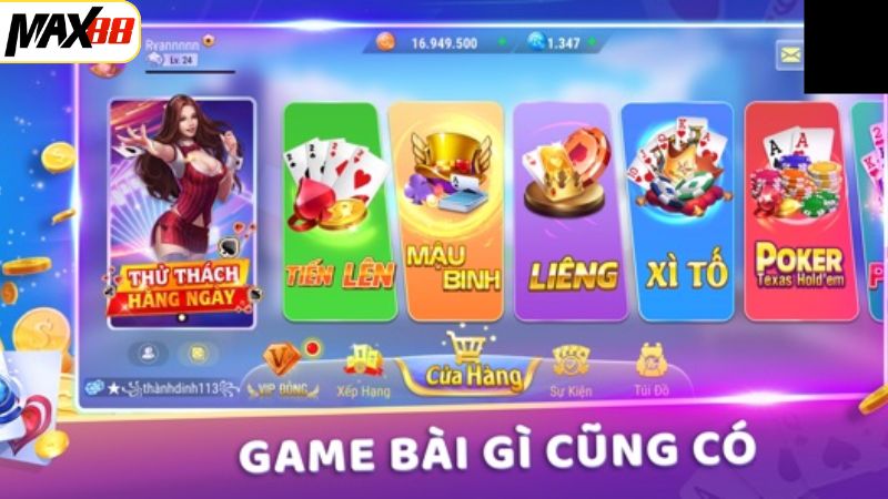 Trò chơi casino hàng đầu tại Max88